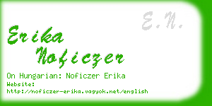 erika noficzer business card